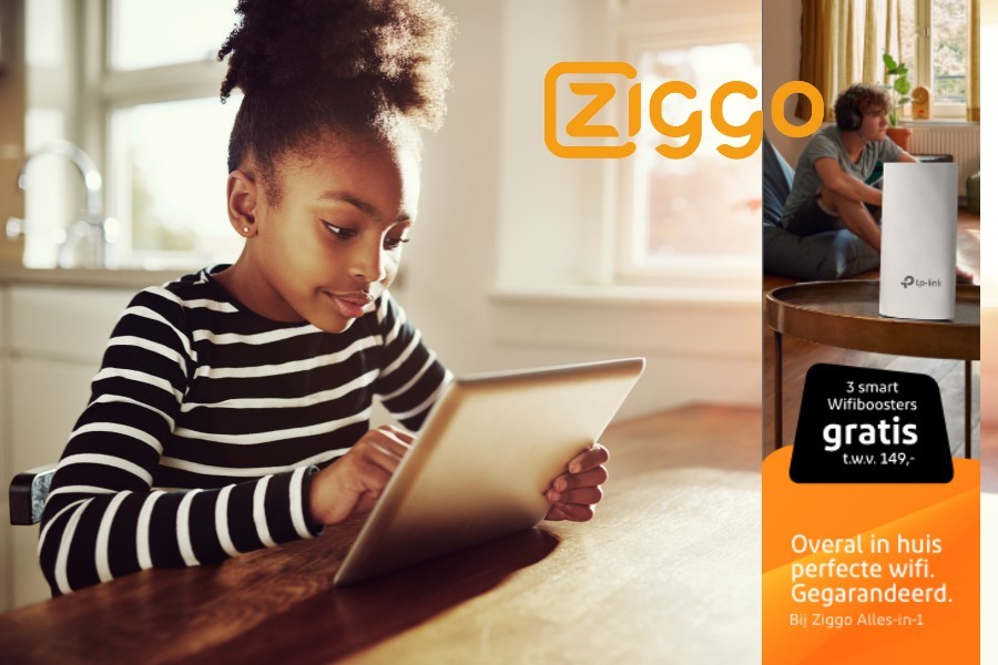 Ziggo actie! Nu gratis 3 Smart Wifiboosters